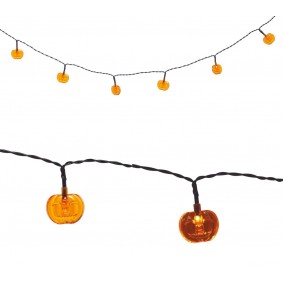 Girlanda LED z dyniami pomarańczowa halloween - 1