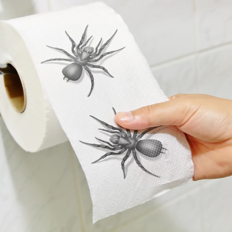 Papier toaletowy biały czarny pająk na halloween - 2