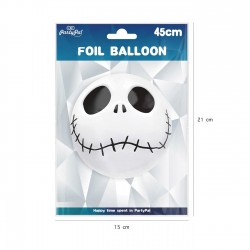 Balon foliowy czaszka uśmiechnięta halloween - 3