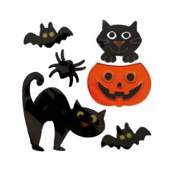 Dekoracja żelowa koty nietoperz pająk halloween
