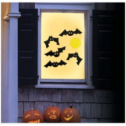 Nietoperze dekoracyjne żelowe na okno halloween - 1