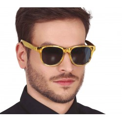 Okulary złote oprawki imprezowe przeciwsłoneczne - 1