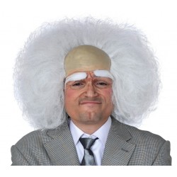 Peruka burza siwych włosów Einstein łyse czoło