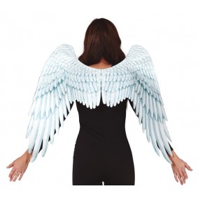 Skrzydła anioła jasne biało-szare 65 cm przebranie - 1