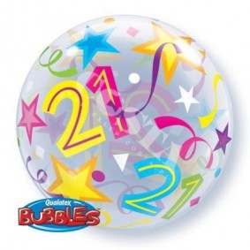 Balon gumowy okrągły urodziny 21 ozdoba na hel - 1