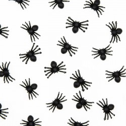 Konfetti plastikowe halloween pająki czarne 10szt - 1