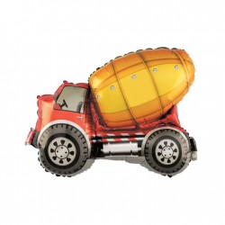 Balon foliowy betoniarka żółta budowa pojazd hel - 1