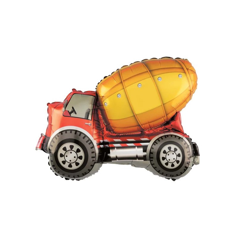 Balon foliowy betoniarka żółta budowa pojazd hel - 1