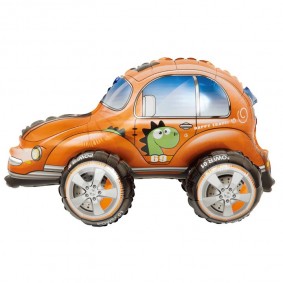 Balon foliowy samochód garbus pomarańczowy auto - 1