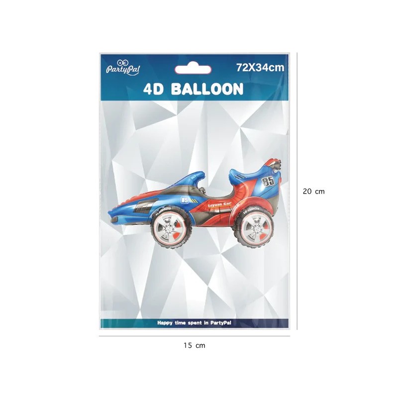 Balon foliowy samochód wyścigowy auto na hel - 2
