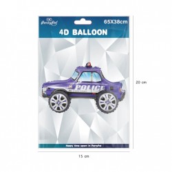 Balon foliowy stojący samochód policji granatowy - 2