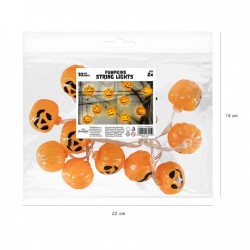 Girlanda świetlna LED dynie pomarańczowe halloween - 2
