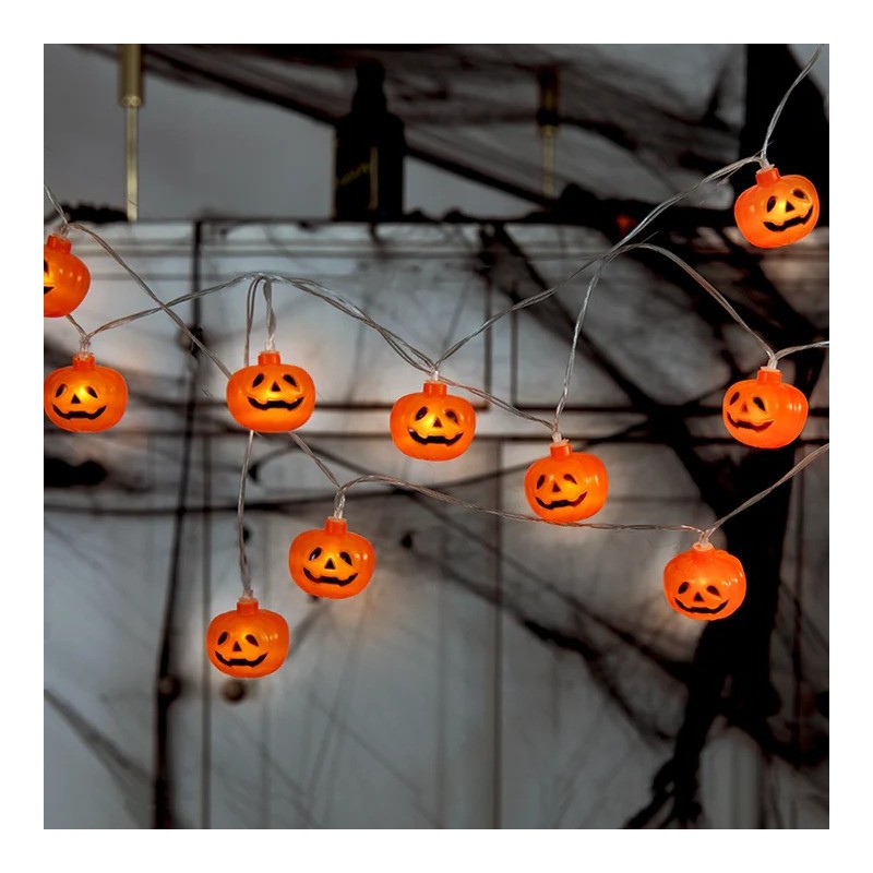 Girlanda świetlna LED dynie pomarańczowe halloween - 3