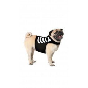 Ubranko dla psa czarne ze szkieletem na halloween - 1