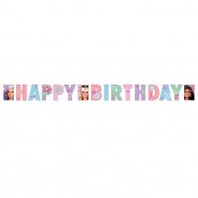 Girlanda Barbie pastelowa urodziny Happy Birthday - 1