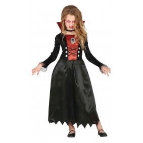 Strój dla dzieci wampirzyca sukienka z kołnierzem - 1