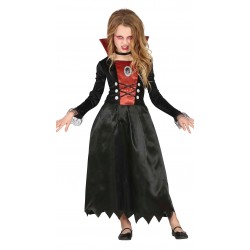 Strój dla dzieci wampirzyca sukienka z kołnierzem
