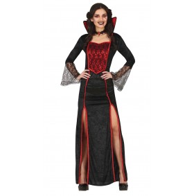 Strój dla dorosłych Wampirzyca Dracula sukienka - 1
