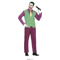 Strój dla dorosłych Szalony złoczyńca klaun Joker - 1