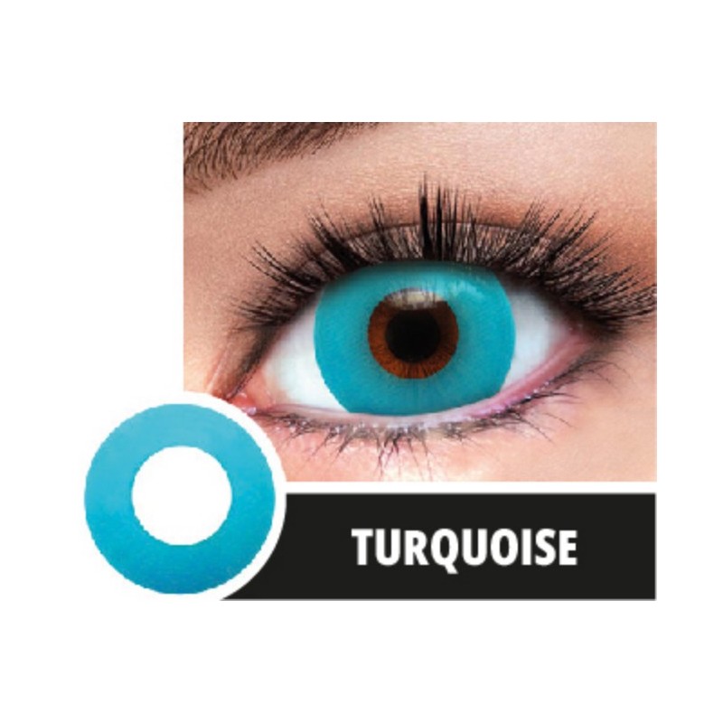 Soczewki jednodniowe kolorowe kontaktowe Turquoise - 1