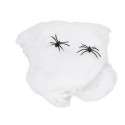 Pajęczyna biała z pająkami dekoracja halloween - 2