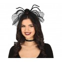 Opaska pająk do włosów z welonem na Halloween - 1