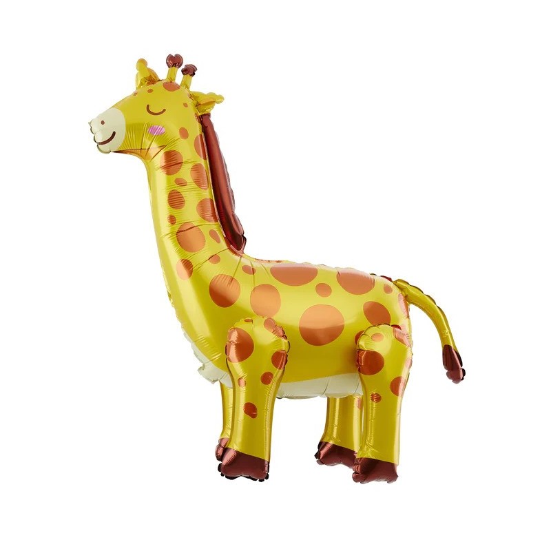 Balon foliowy Żyrafa stojąca urodziny duża 71 cm - 1