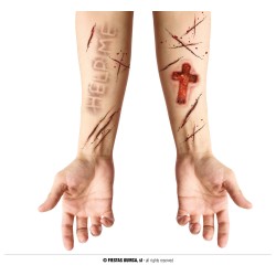 Tatuaż sztuczne rany realistyczne na halloween x10 - 3