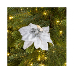 Biała gwiazda betlejemska sztuczny kwiat 16 cm - 3