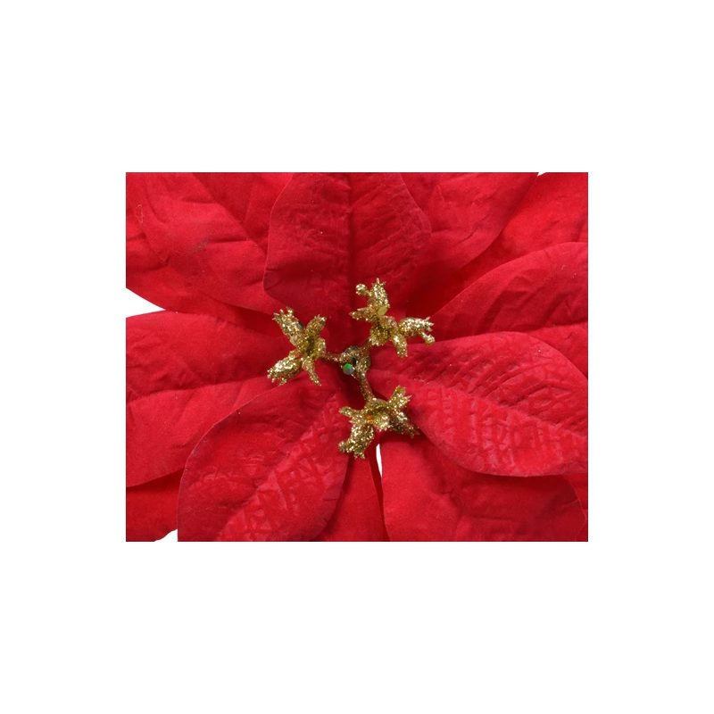 Czerwona gwiazda betlejemska sztuczny kwiat 16 cm - 2