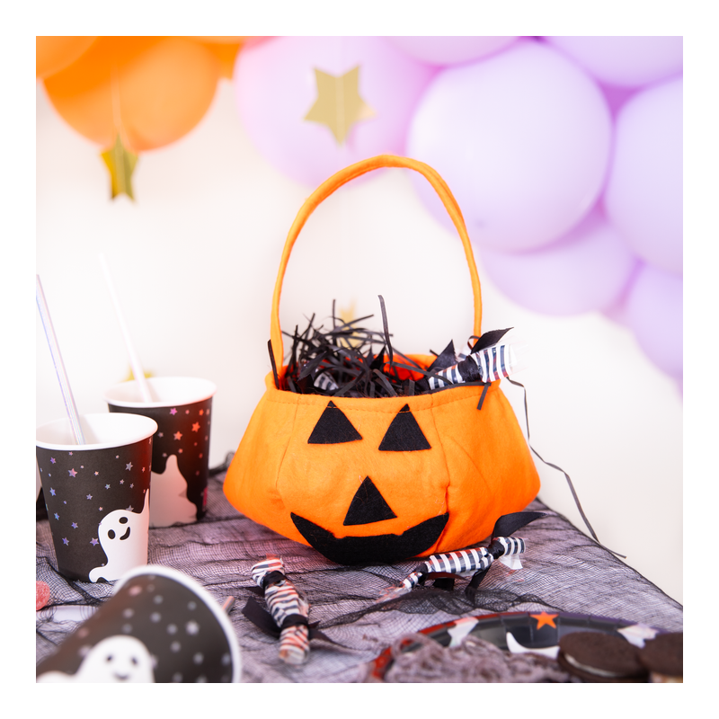 Koszyk torba na cukierki słodycze halloween Dynia - 5