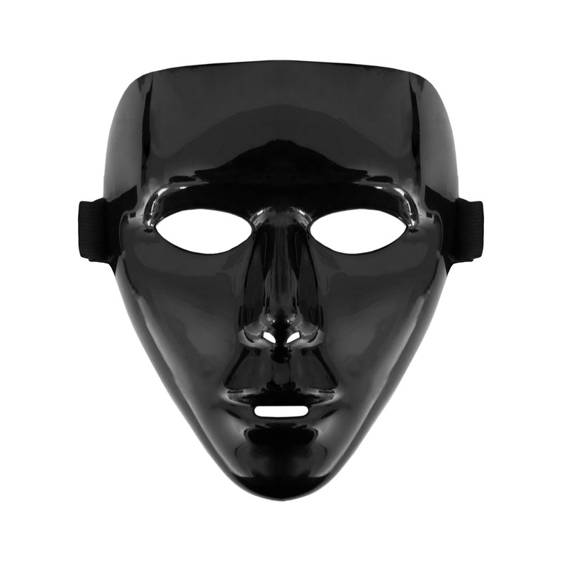 Czarna Maska na całą twarz na halloween z gumką - 1