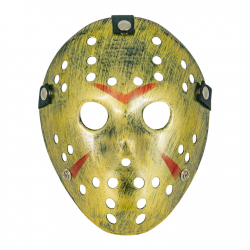 Złota Straszna Maska na Halloween Piątek 13 horror - 1