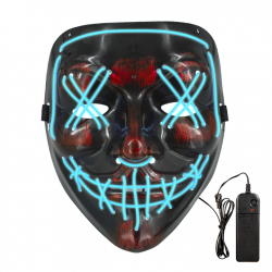 Maska podświetlana na Halloween LED 4 kolory 20 cm - 4