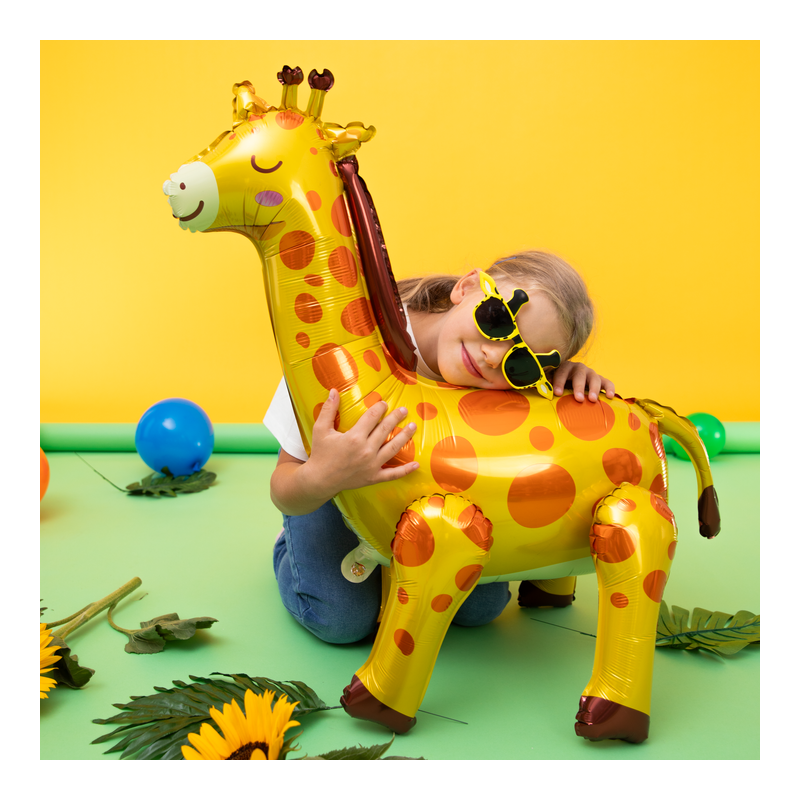 Balon foliowy Żyrafa stojąca urodziny duża 71 cm - 3