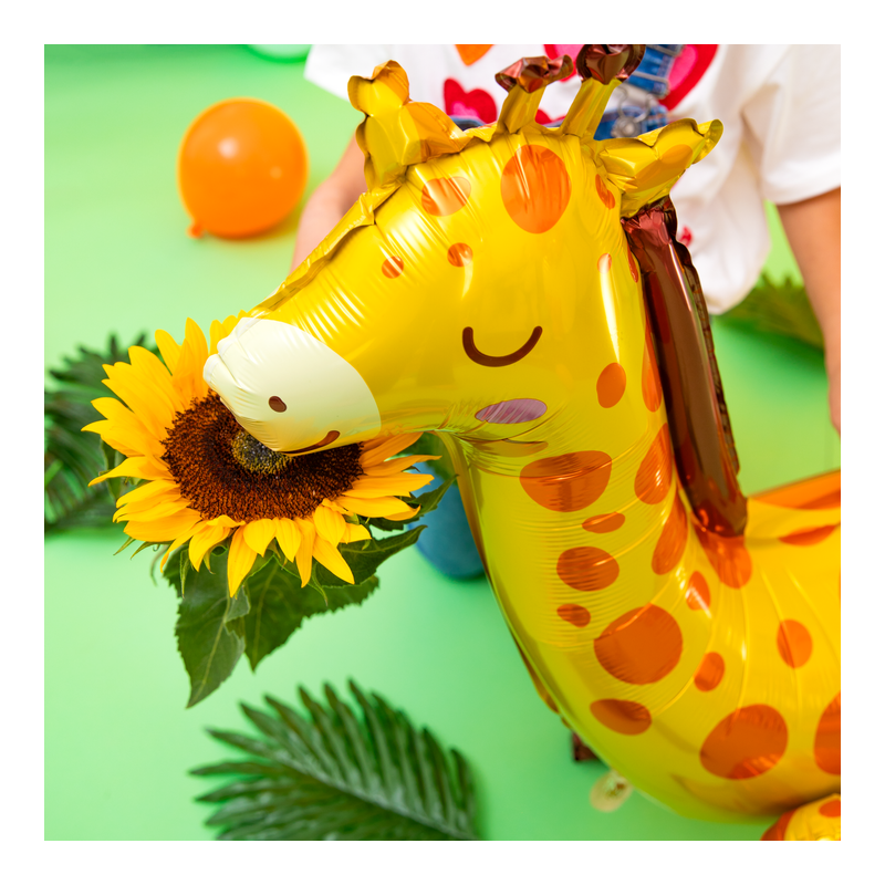 Balon foliowy Żyrafa stojąca urodziny duża 71 cm - 5