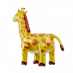 Balon foliowy Żyrafa stojąca urodziny duża 71 cm - 6