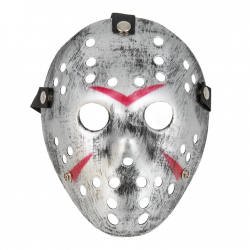 Straszna srebrna Maska Halloween Piątek 13 horror - 1