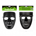 Maska na całą twarz czarna matowa na Halloween - 2