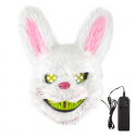 Maska Halloween Królik straszny morderca LED 32cm - 4