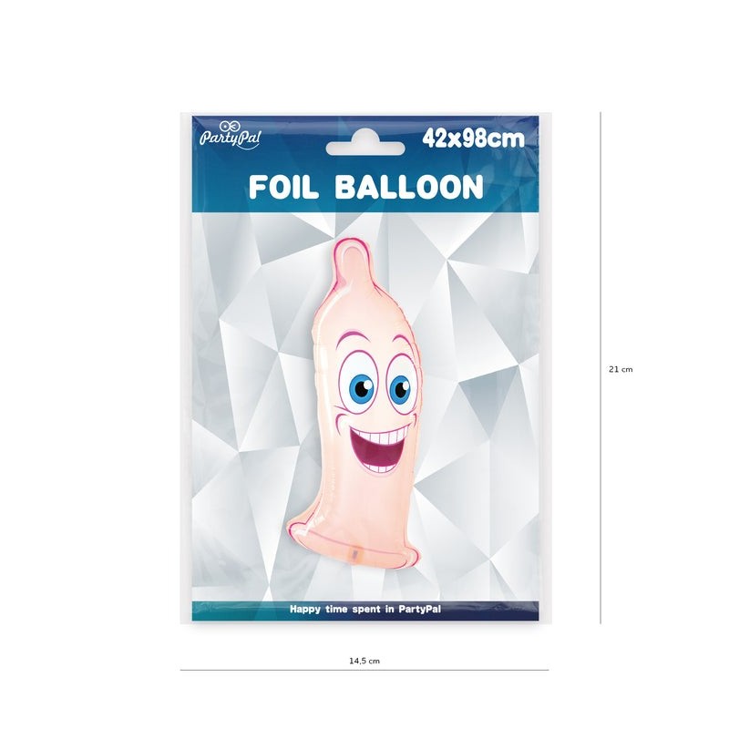 Balon foliowy na hel Wesoła Prezerwatywa 42x98 cm - 2