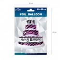 Balon foliowy na hel Tort różowy Happy Birthday - 2