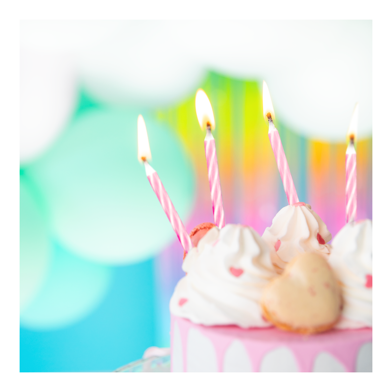 Świeczki urodzinowe na tort różowe świderki 24szt - 3