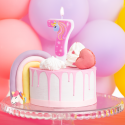 Świeczka urodzinowa na tort Jednorożec cyfra 7 - 3