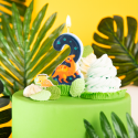 Świeczka na tort urodzinowy Dinozaury cyfra 2 - 2