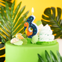 Świeczka na tort urodzinowy Dinozaury cyfra 6 - 2