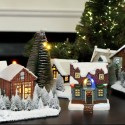 Miasteczko świąteczne zimowe micro LED domki 10cm - 8
