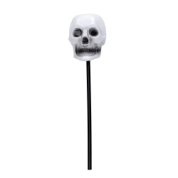 Berło czaszka na czarnym kiju na Halloween 60cm