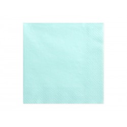 Serwetki papierowe ozdobne jasnoniebieskie Turkusowe 33x33cm 20szt