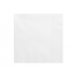 Serwetki papierowe ozdobne białe czyste na Ślub Chrzest Komunie 20sztuk